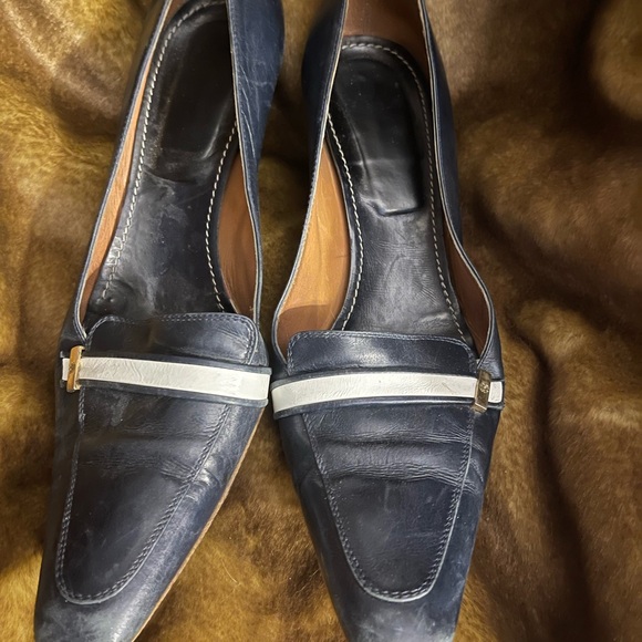 Brooks Brothers Navy Spectator Women's Loafers Pumps - Picture 6 of 7